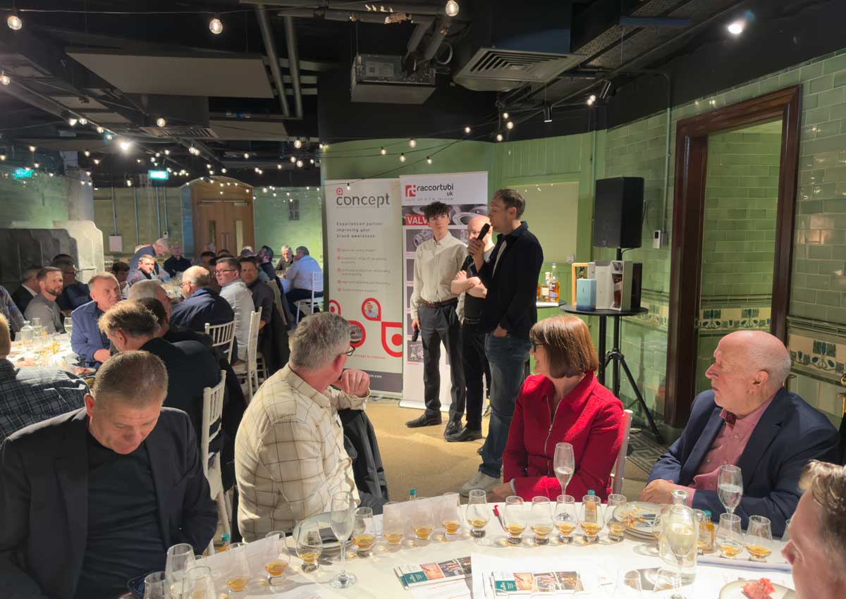 An image of our Whisky Tasting Event sponsored by Raccortubi and Concept Promotional Merchandise