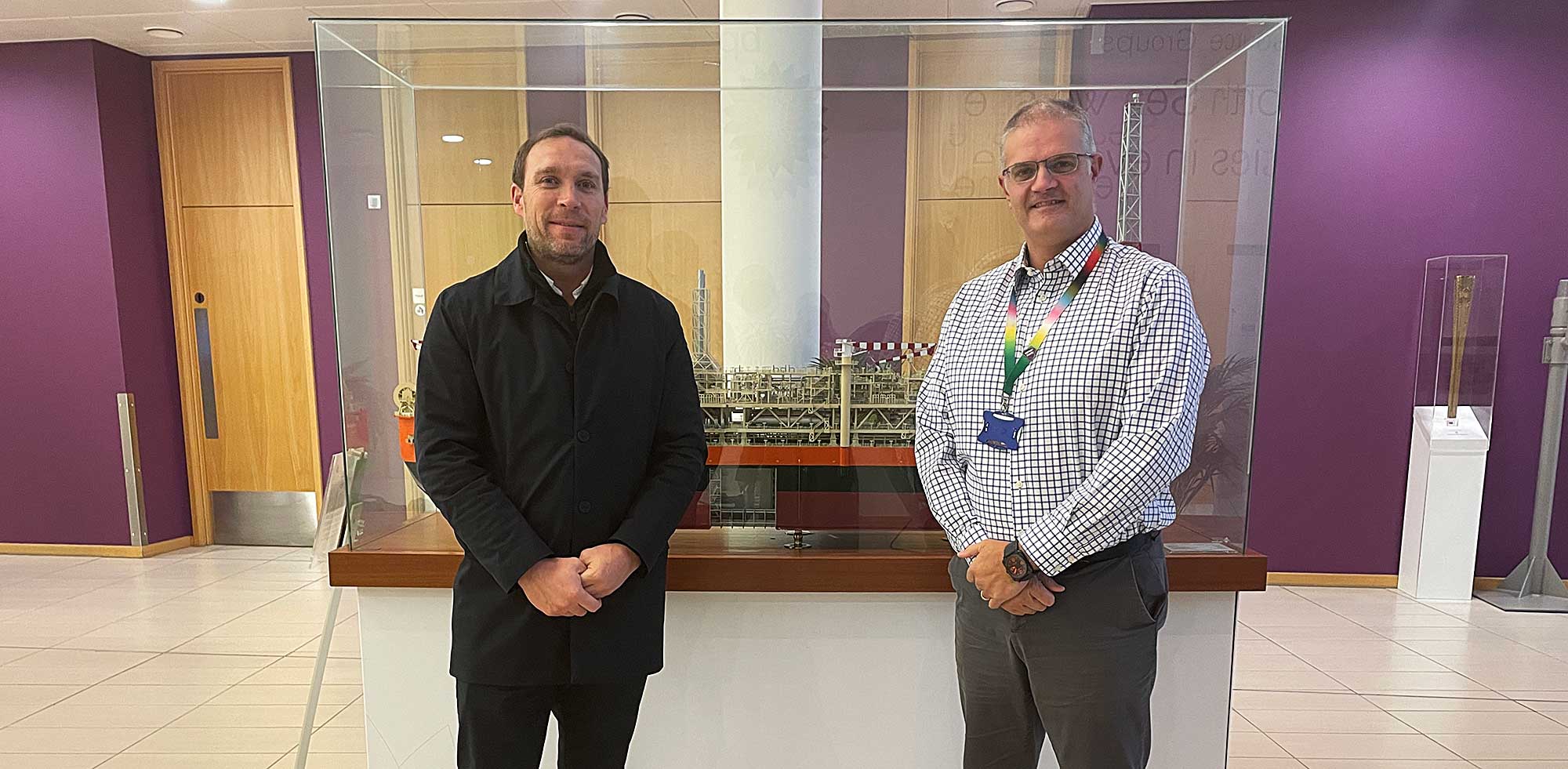 An Image of Russell Anderson and BP's Gary McIntosh